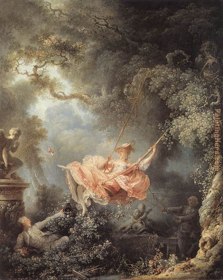 The Swing painting - Jean-Honore Fragonard The Swing art painting